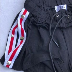 SEEK the Label high waisted track shorts